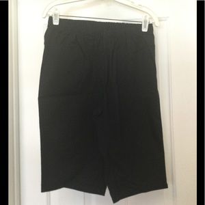 Roaman’s black denim Bermuda shorts